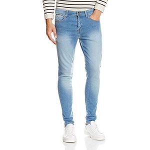 Enzo skinny jeans voor heren, Blauw Wild Blue Yonder (Lightwash)