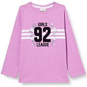 Salt & Pepper Shirt met lange mouwen voor meisjes, league met pailletten, bevlokte print, hemd, voor jongens, orchidee, 104-110, violet orchidee