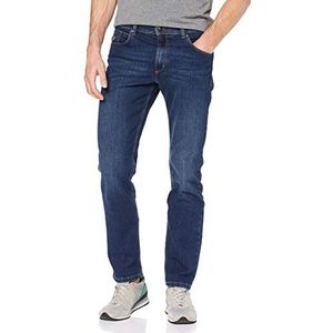 bugatti Heren Jeans Regular Fit 5-Pocket Stretch Katoen, Blauw geveegd (steen 343)