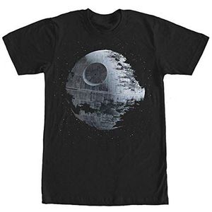 Star Wars Unisex Death Star Stars Organic T-shirt met korte mouwen, zwart, L, SCHWARZ