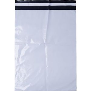 OFFICE PRODUCTS Plastic Goederenverzendzakken / 100 stuks / LDPE-folie / Ondoorzichtige verzendzakken / 31 x 42 x 4 cm / Kleur: wit