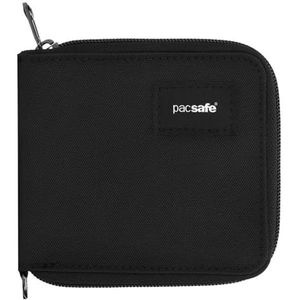 Pacsafe Rfidsafe Portemonnee met ritssluiting en RFID-blokkering, zwart, één maat