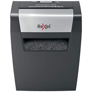 Rexel Momentum X308 papiervernietiger, gekruist, tot 8 vellen, 15 l, zwart, 2104570EU