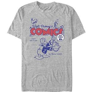 Disney Micky Donalds Comic Cover Organic T-shirt met korte mouwen Melange Grey S, Melange Grey