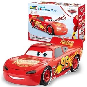 Revell Lightning McQueen Disney Cars Auto met licht en geluid, eerste constructie, set voor kinderen vanaf 4 jaar, rood