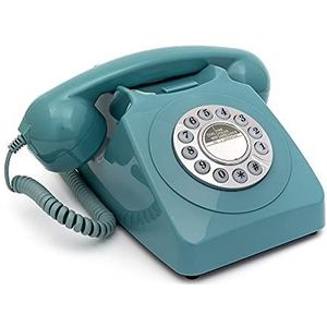 GPO Retro GPO746DPBBL 746 desktop push button telefoon, blauw