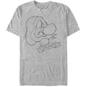 Disney Grumpy T-shirt voor heren, grijs gemêleerd Athletic, S, Athletic grijs gemêleerd