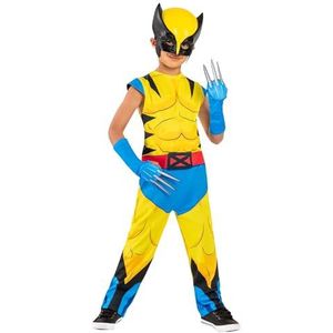 Rubies Wolverine Klassiek kostuum voor jongens en meisjes, met messen en masker, louverine, officiële Marvel Deadpool 3 licentie voor carnaval, Halloween, cosplay, feestjes