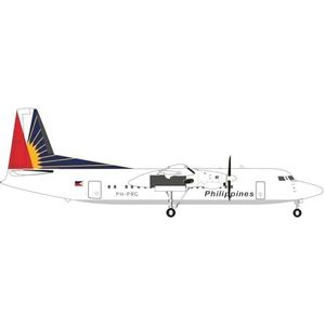 Herpa modelvliegtuig Philippine Airlines Fokker 50 - PH-PRG, schaal 1/200, model, verzamelstuk, vliegtuig met standaard, metalen figuur