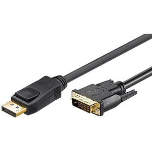 Goobay 61961 DisplayPort/DVI-D 1.2 adapterkabel DisplayPort-stekker naar DVI-D-stekker Dual-Link (24+1 polig)
