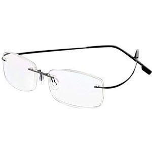 Randloze leesbril Super lichtgewicht titanium leesbril leeshulp voor dames en heren zwart