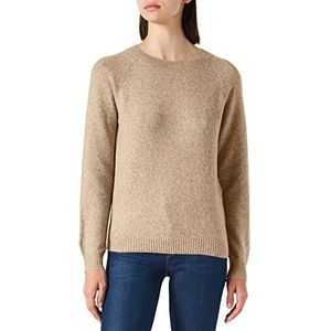 Vero Moda Vmdoffy LS Damesblouse met ronde hals, Sepia-inkt/details: gemengd.