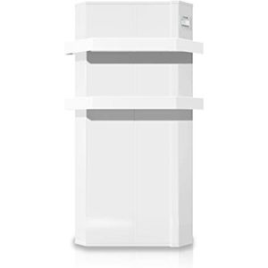 HJM ENYA 750 Elektrische handdoekdroger, 750 watt, zonder werken, wit, 12,5 x 46 x 76 cm, programmeerbaar per uur, dag, weken
