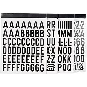 Apli Letter/cijfers/tekens stickers, 25 mm, zwart