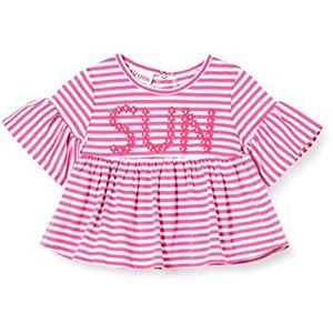 Brums T-Shirt Jersey Rigata Con pailletten Fiori zonder mouwen baby meisje meerkleurig (Bianco/Fucsia 01 906), 6 maanden, meerkleurig (Bianco/Fucsia 01 906)