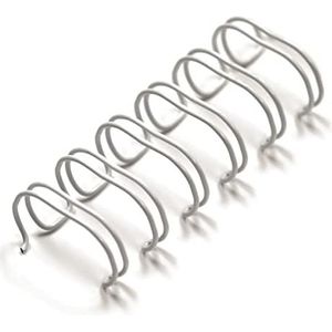 Albyco Wire-o Schroefdraadkammen, wit, metalen ringen, 9,5 mm, 3/8 inch, tot 65 vellen, per verpakking met 100 stuks, spiraalbinding, metalen ringen