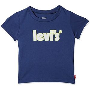 Levi's Kids Lvb T-shirt met korte mouwen voor baby's en jongens, Blauwe Estat.