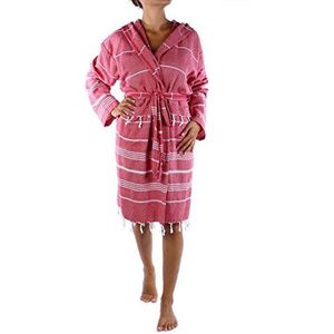 Cacala Pure Series badjas kimono - 100% natuurlijk Turks katoen - ultra absorberend en pluizig - sneldrogend, comfortabel en warm - uniseks, rood, M, BOR-CEP-RED-M
