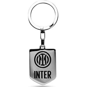 Seven Sleutelhanger met INTER-logo, staal met Ky zijbeugel, grijs, kinderen en jongens, sport en voetbal, grijs, Taglia Unica, grijs.
