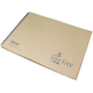Artway Tree Free Cotton Rag Schetsboek, A3, 20 vellen/40 pagina's, beige/chamois 250 g/m²