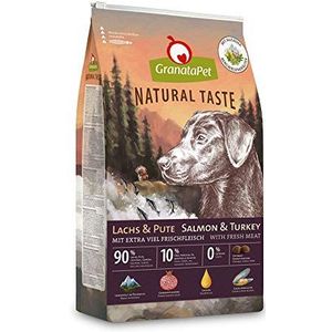 GranataPet Natural Taste Zalm & Turkije 12 kg Droogvoer voor honden - Droogvoer voor honden zonder granen en zonder toegevoegde suiker - Complete voeding voor volwassen honden