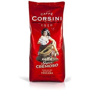 Corsini Caffè Superromig, sterke en romige koffiebonen, 1 kg gegrilde koffiebonen