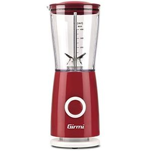 Girmi FR03 Elektrische mixer, 170 W, 4 roestvrijstalen messen, 500 ml, rood