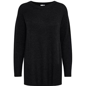 ICHI Ihkamara Long Ls Sweater dames, 194008/zwart, M, 194008 / zwart