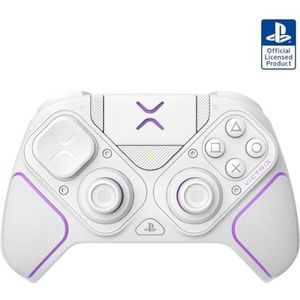 PDP Victrix Pro BFG sans fil Gaming Manette pour Playstation 5 / PS5, PS4, PC, Modular Gamepad, Remappable Buttons, Customizable Triggers/Paddles/D-Pad, PC App White