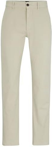 BOSS Chino slim fit heren chino stretch satijn katoen beige 29W / 32L, Beige