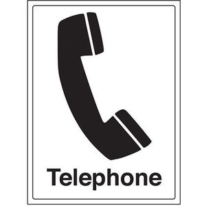 VSafety telefoonbord van hard plastic, 1 mm, portretformaat, 300 x 400 mm