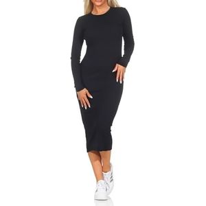VERO MODA Vmchloe Ls Calf Dress Ga Jrs Noos Damesjurk, zwart.
