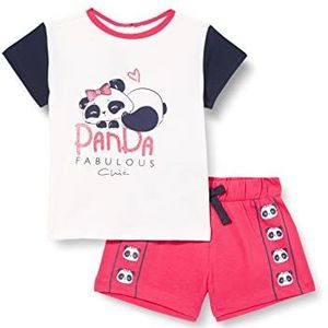 Chicco Set 2 Pezzi Shirt en broek Corti per Bimba Shaping Leggings, Paars, Normaal Baby Meisje, Paars, Paars.