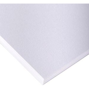 Clairefontaine 37149C tekenpapier, schetspapier, 125 vellen, wit tekenpapier, zeer licht, 50 x 65 cm, 200 g, ideaal voor tekenen en schetsen met potlood, vilt of houtskoolstiften