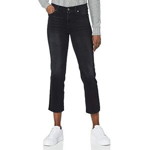 7 For All Mankind The Straight Crop Jeans, zwart, 24 (FR 34) dames, zwart.