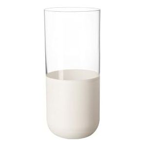 Villeroy & Boch - Manufacture Rock White longdrinkglazenset, 4 stuks cocktail- en mocktailglazen, 300 ml, kristallijn, leisteenlook, mat wit