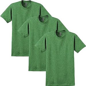 Gildan T-shirt van katoen voor volwassenen, G2000 stijl, 3 stuks, antiek Iers groen, XL, Antiek Iers Groen