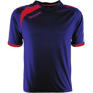 Kappa Pavie SS Voetbalshirt voor volwassenen, uniseks, Navy/Rood