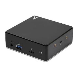 V7 UCDDS1080P Universeel USB-C dockingstation met 2 HDMI-poorten, 3,5 mm Audio Combo Gigabit Ethernet, 3 x USB 3.1 en 85 W voeding