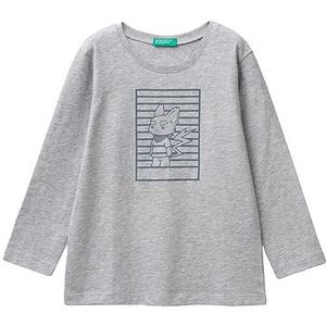 United Colors of Benetton T-shirts enfants et adolescents, Gris chiné 501, 82