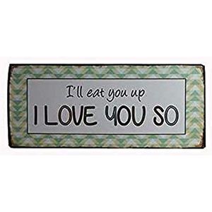 La Finesse decoratieve hanger, metaal, wandafbeelding, affiche/signaal, I Love You