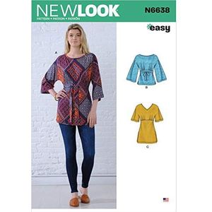 New Look Patroon N6638 voor dames, gebreid patroon, wit papier