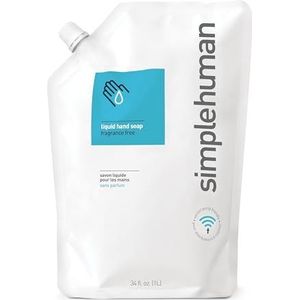 simplehuman CT1023 Navulzak voor vloeibare handzeep, hydraterend, neutraal, 1 l