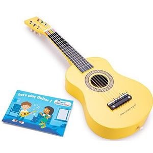 New Classic Toys Beginnersgitaar met muziekboek, geel, 343