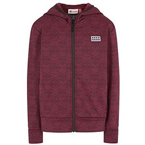 LEGO Wear Jongens stretch fleecejack met capuchon, Bordeaux