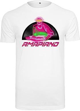 Mister Tee Amapiano T-shirt heren print voorkant print streetwear grafisch T-shirt wit XS, Wit