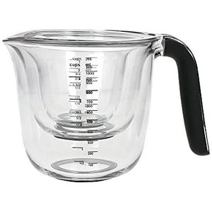 KitchenAid - Set met 3 maatkannen, vaatwasmachinebestendig, 1 l / 500 ml / 250 ml, zwart