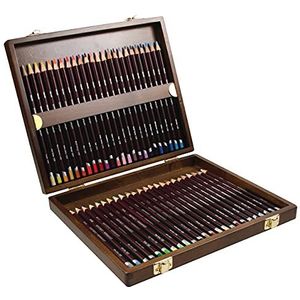 Derwent Coloursoft - Set met 48 kleurpotloden in houten doos, professionele kwaliteit, 2301660
