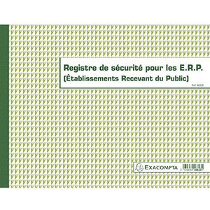 Exacompta 6623E veiligheidsregister voor tablijsten Recevant du Public (ERP) 32 pagina's