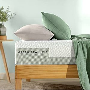 ZINUS Green Tea Luxe traagschuim matras, met 7 zones, 90 x 200 cm, hoogte 25 cm, H3-H4 middelstevig, Öko-Tex